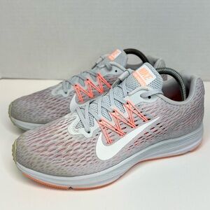 Nike Zoom Winflo 5 Womens Sz 9 AA7414-006 Washed Coral/Pure Platinum VGUC!